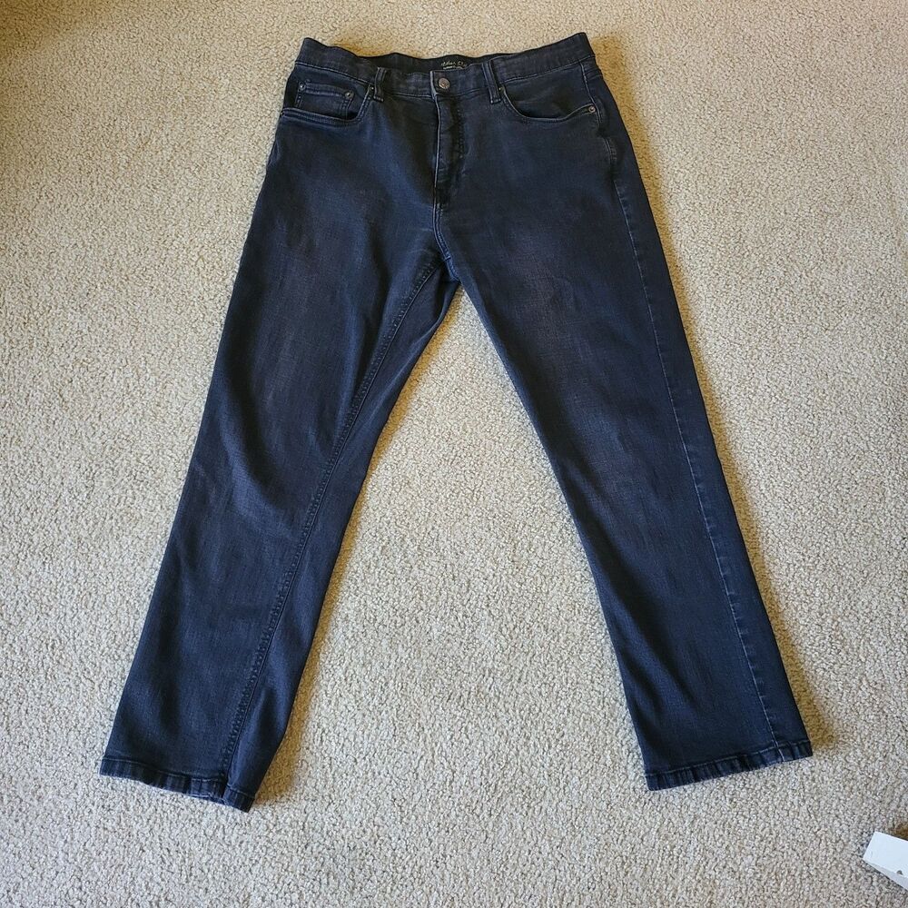 Urban Star Premium Apparel Men's 34x29 Black Jeans Cotton Spandex Straight Leg